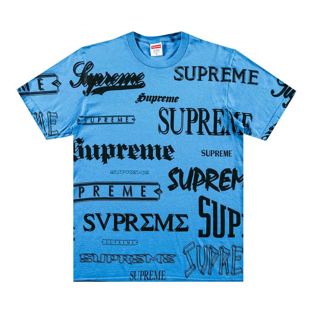 Supreme Multi Logo T-Shirt Bright Blue