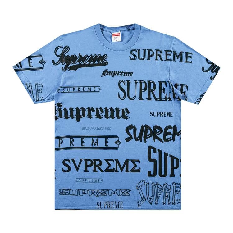 Supreme Multi Logo T-Shirt Bright Blue