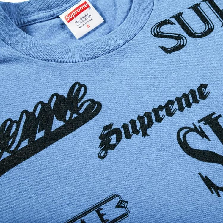 Supreme Multi Logo T-Shirt Bright Blue