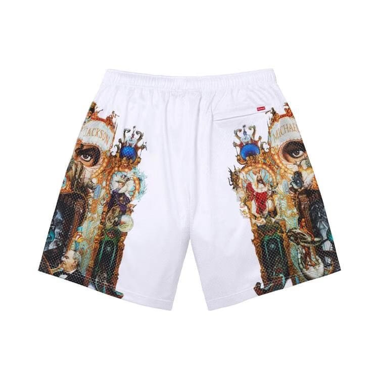 Supreme Michael Jackson Dangerous Mesh Shorts White