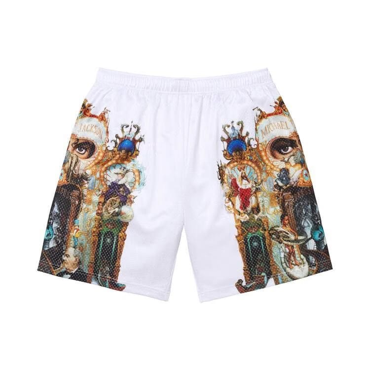Supreme Michael Jackson Dangerous Mesh Shorts White
