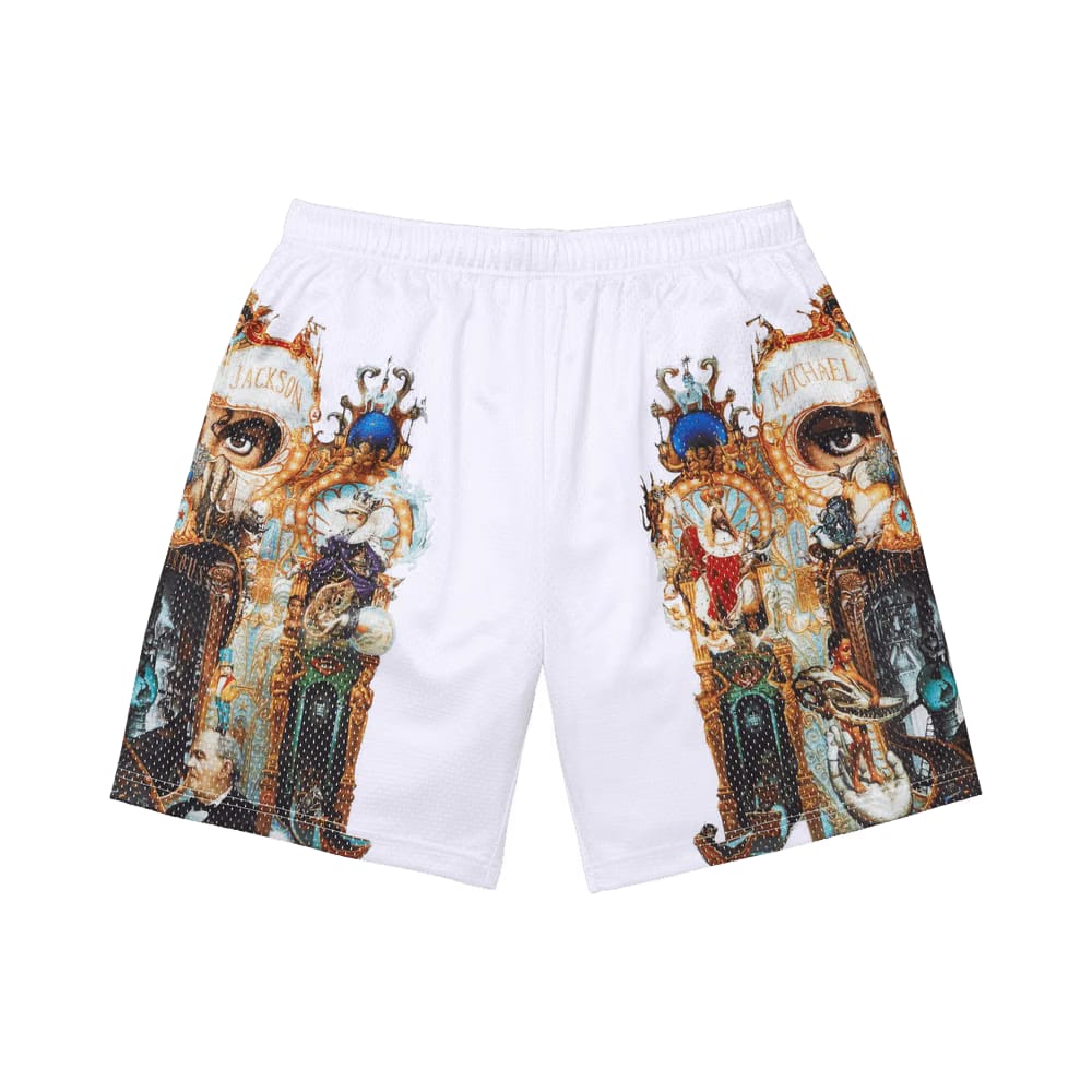 Supreme Michael Jackson Dangerous Mesh Shorts White