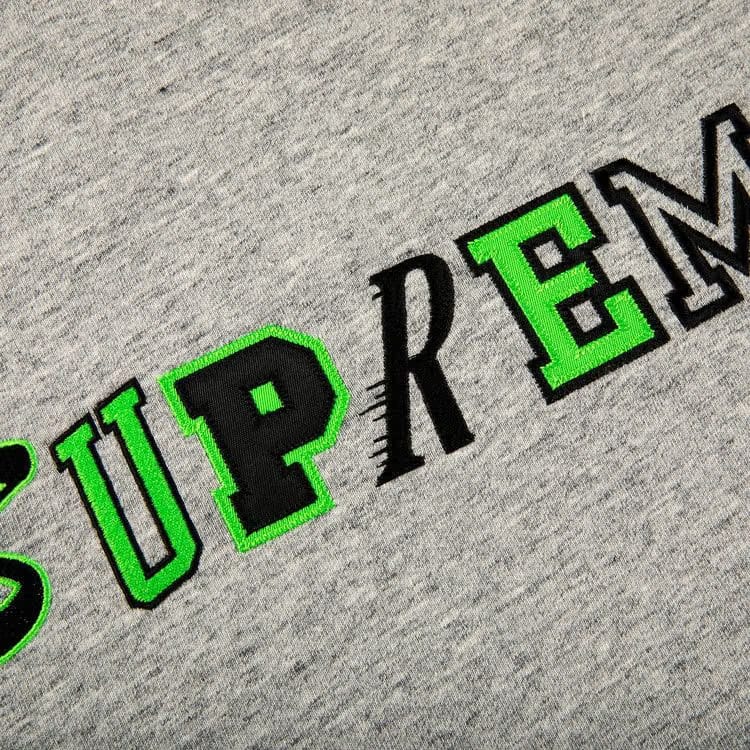 Supreme Collage Logo Shorts-Sleeve Top Heather Grey