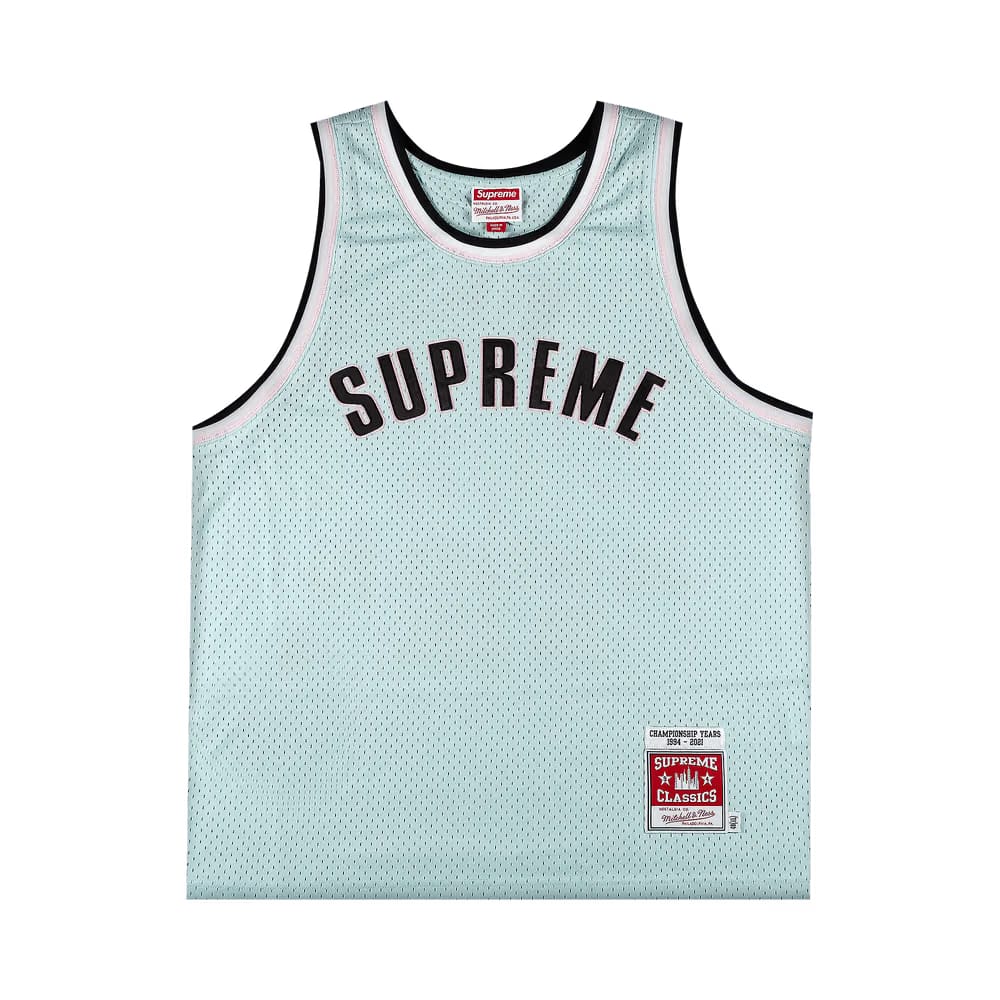 Supreme x Mitchell And Ness Basketball Jersey Light Blue