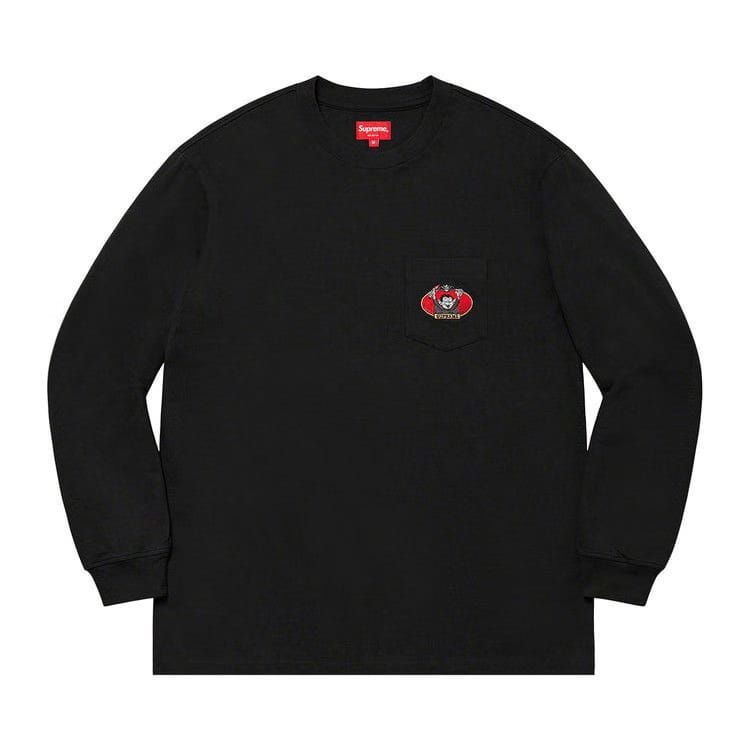 Supreme Vampire Boy Long-Sleeve Pocket T-Shirt Black