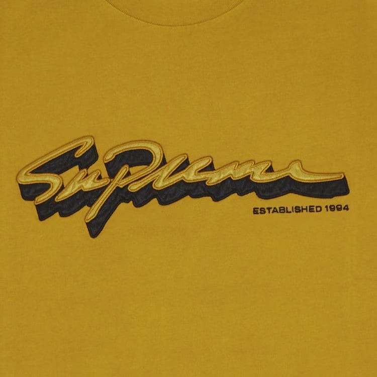 Supreme Shadow Script Shorts-Sleeve Top Dusty Yellow