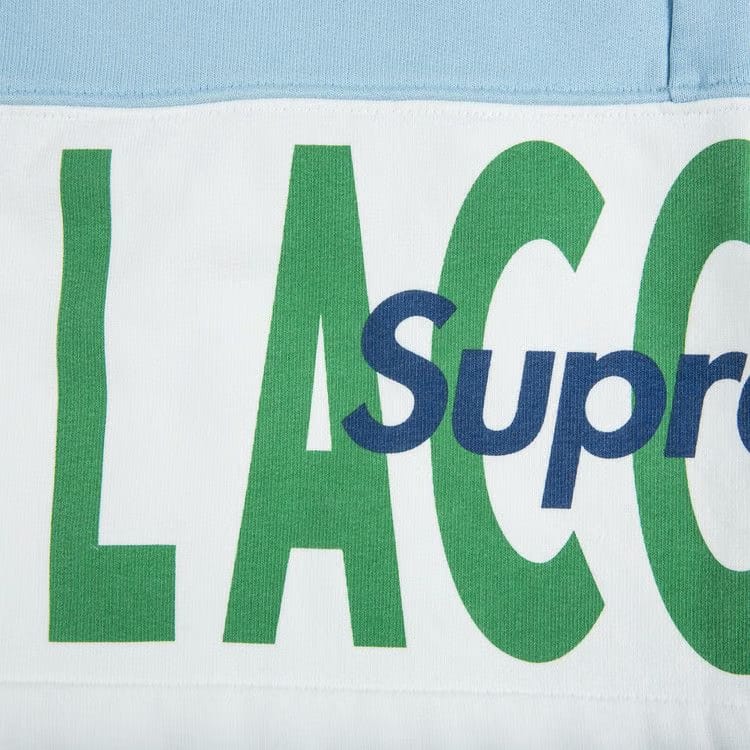 Supreme x Lacoste Logo Panel Sweatshort Light Blue