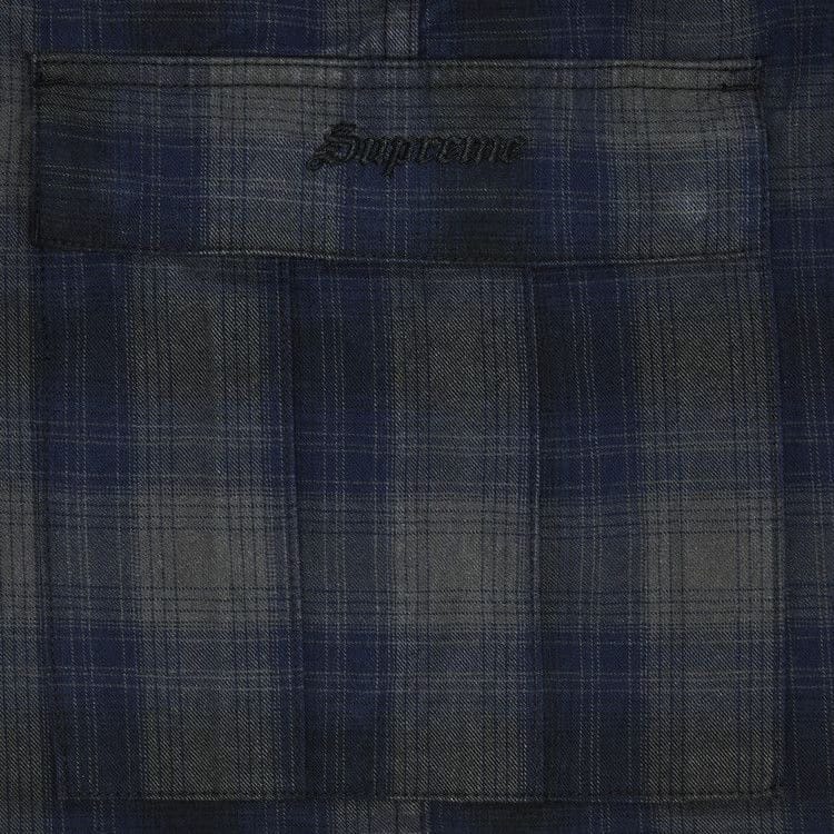Supreme Shadow Plaid Cargo Shorts Black