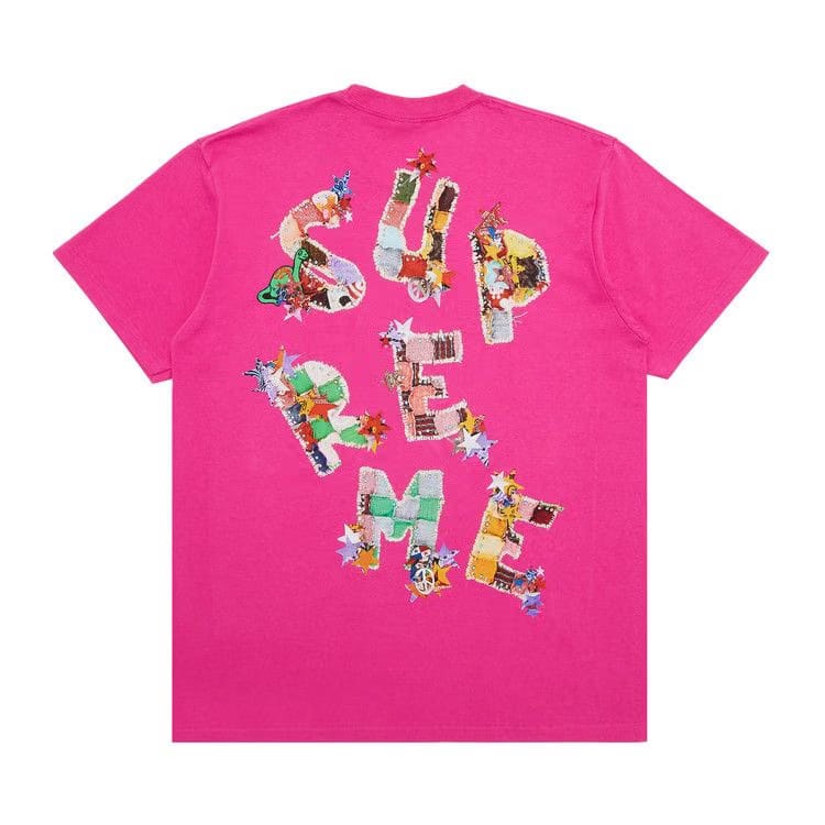 Supreme Patchwork T-Shirt Fuchsia