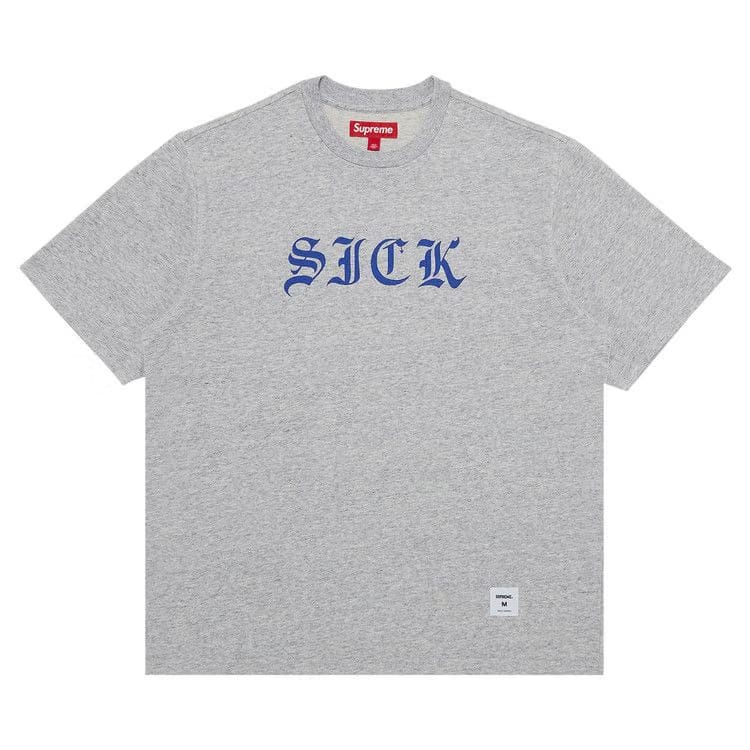 Supreme Sick Shorts-Sleeve Top Heather Grey