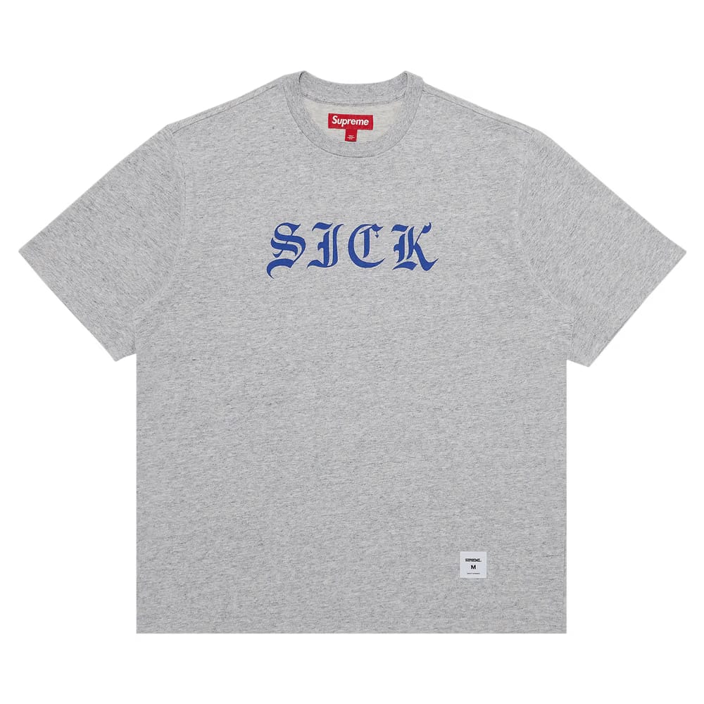 Supreme Sick Shorts-Sleeve Top Heather Grey