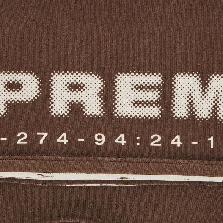 Supreme Discharge Shorts-Sleeve Top Brown