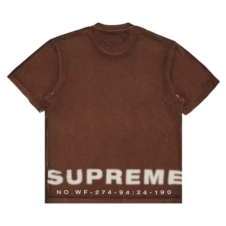 Supreme Discharge Shorts-Sleeve Top Brown