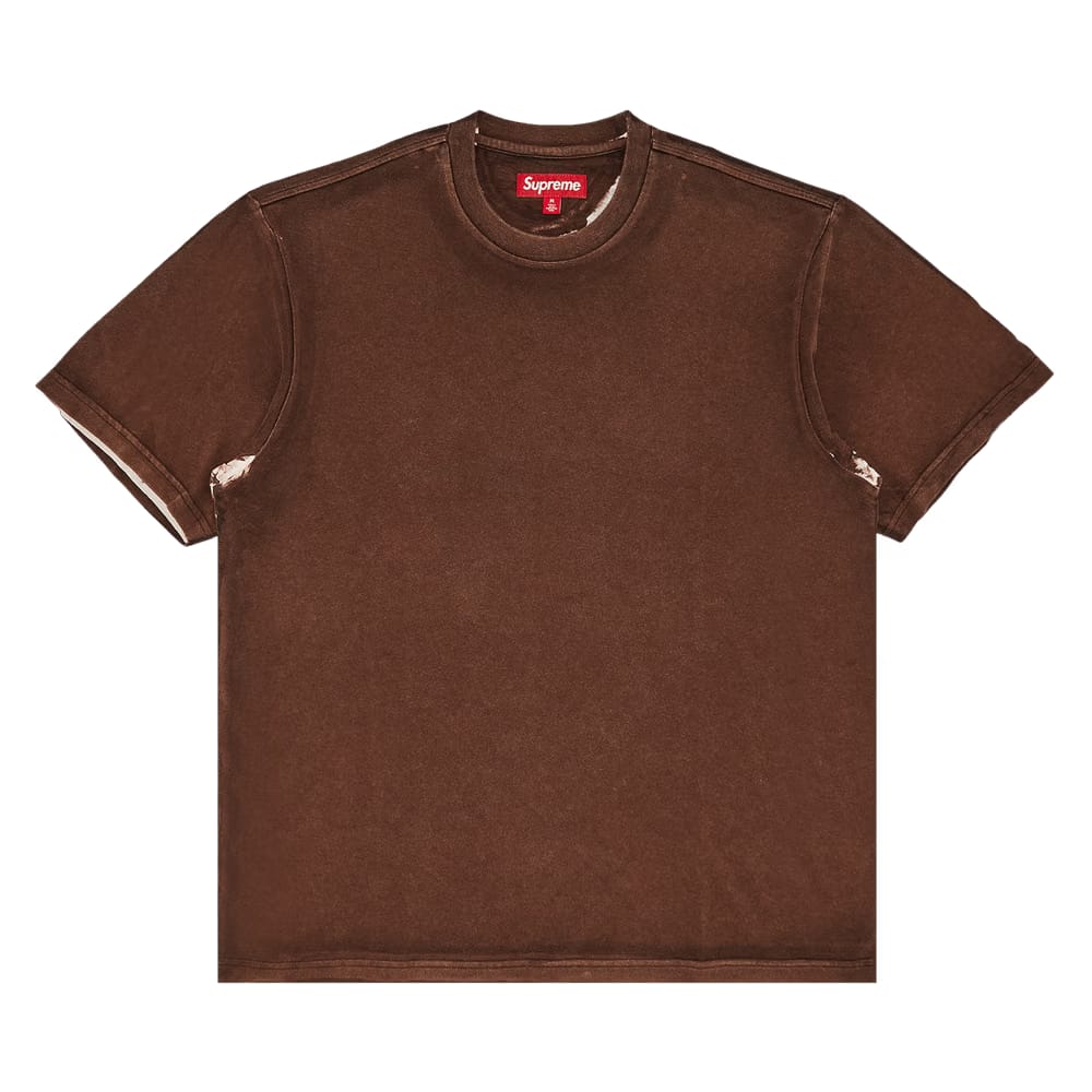 Supreme Discharge Shorts-Sleeve Top Brown
