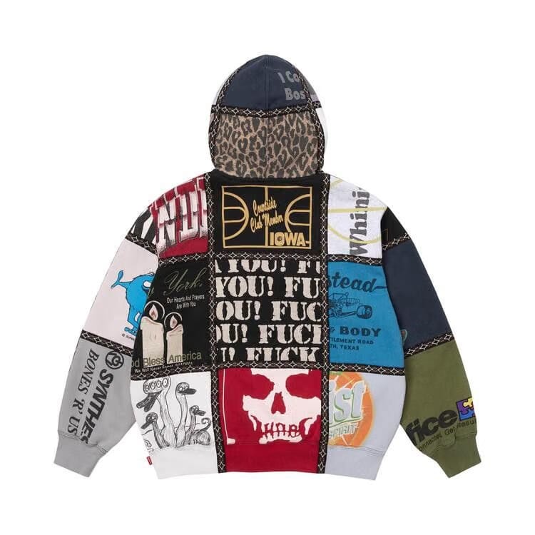 Supreme x Number (N)Ine Patchwork Zip Up Hoodie Multicolor