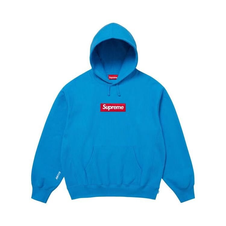 Supreme Box Logo Hoodie Cyan