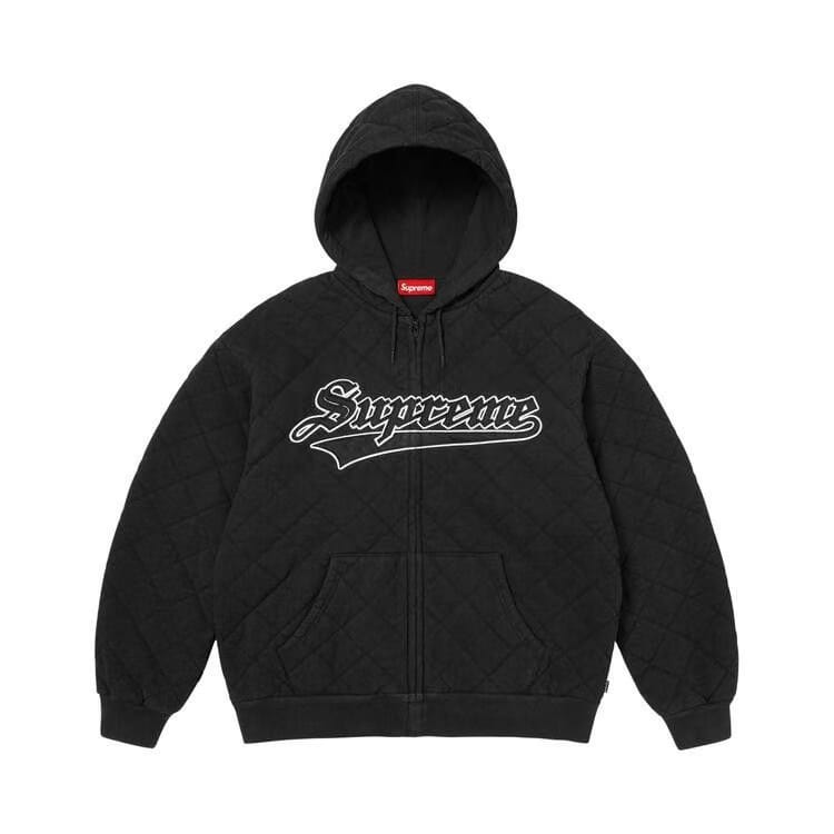 Supreme Quilted Zip Up Hoodie