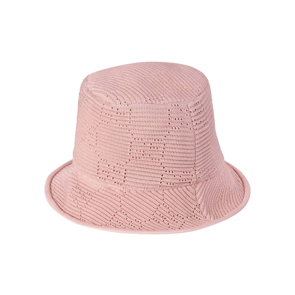 Gucci GG Cable Knit Fedora Pink
