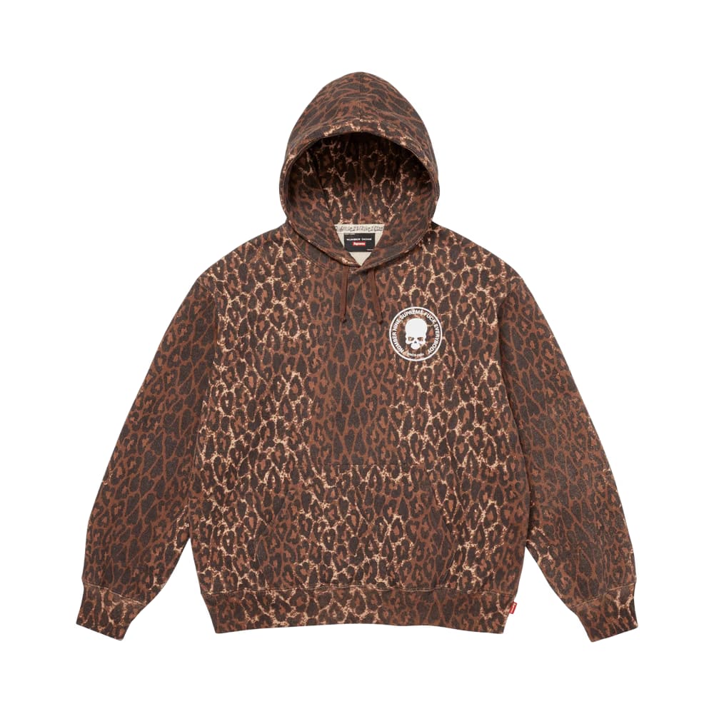 Supreme x Number (N)Ine Hoodie Leopard
