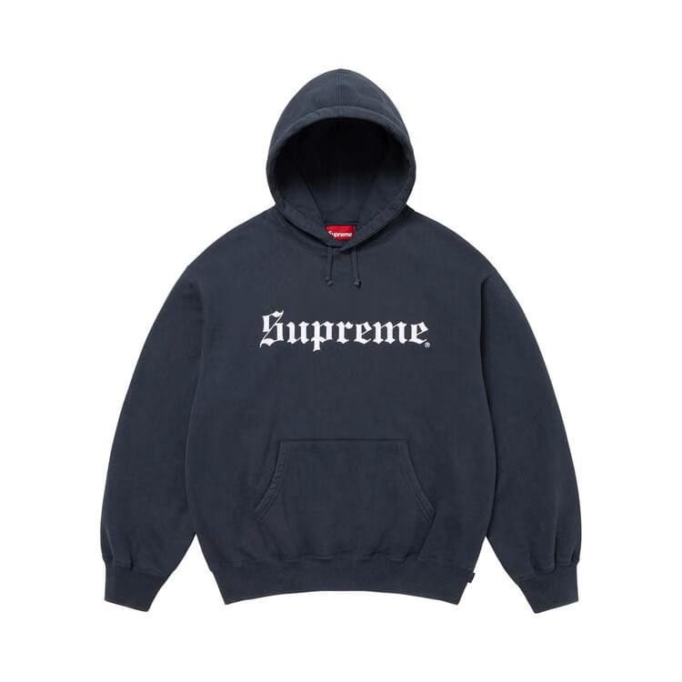 Supreme Washed Old English Hoodie Navy