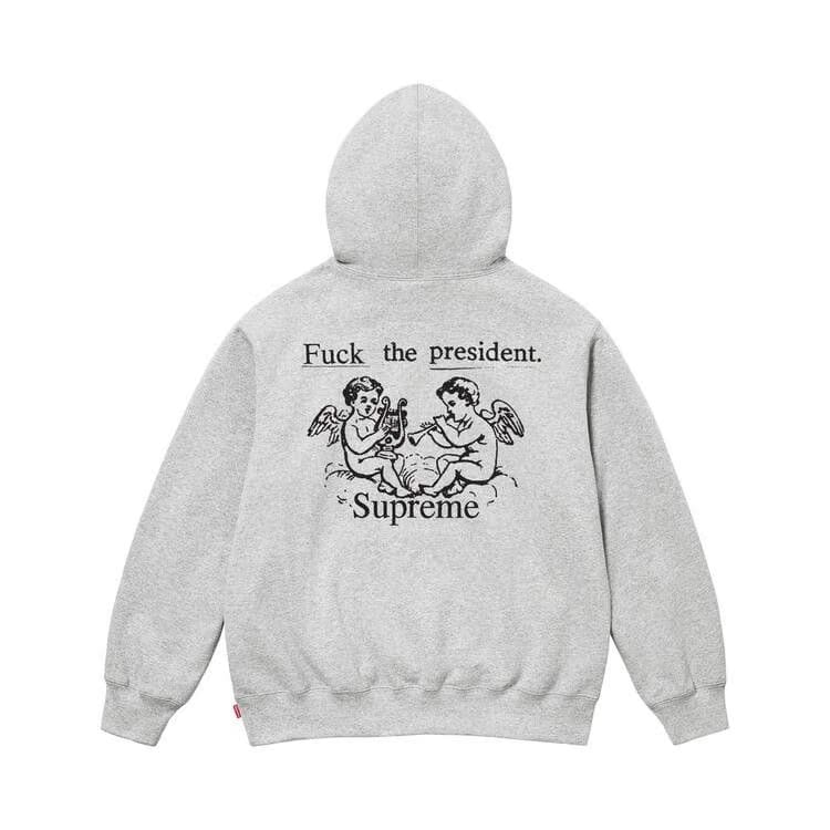 Supreme President Hoodie Heather Grey