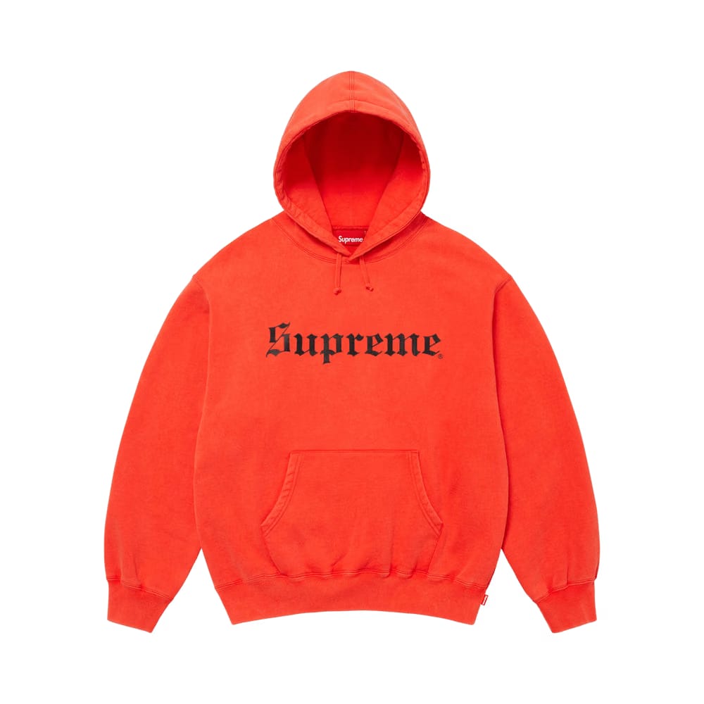 Supreme Washed Old English Hoodie Orange