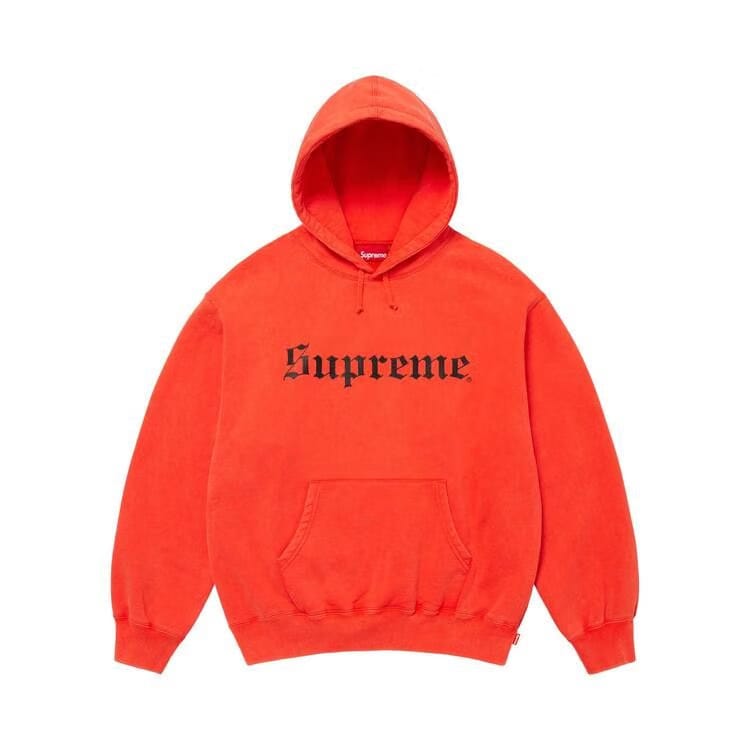 Supreme Washed Old English Hoodie Orange