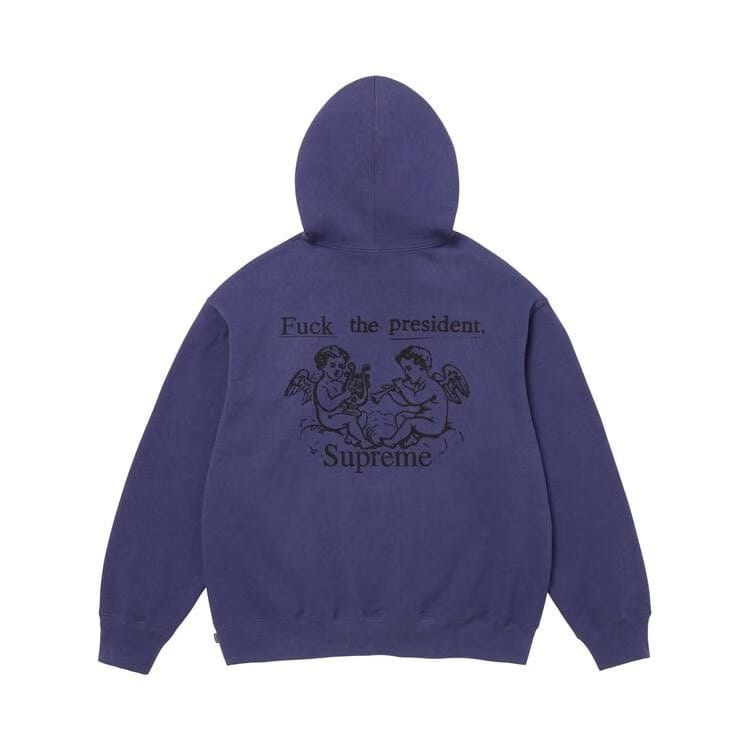 Supreme President Hoodie Washed Navy