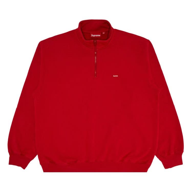 Supreme Small Box Half Zip Pullover Red