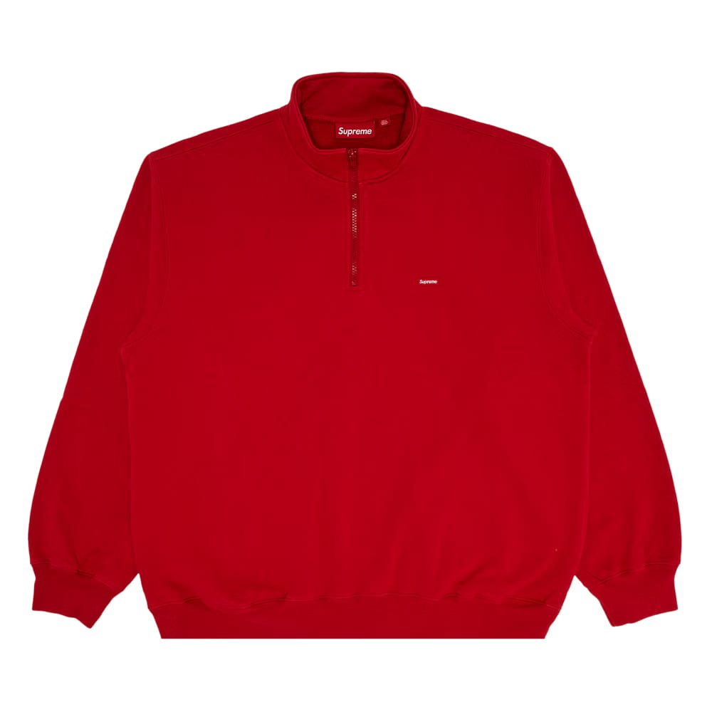 Supreme Small Box Half Zip Pullover Red
