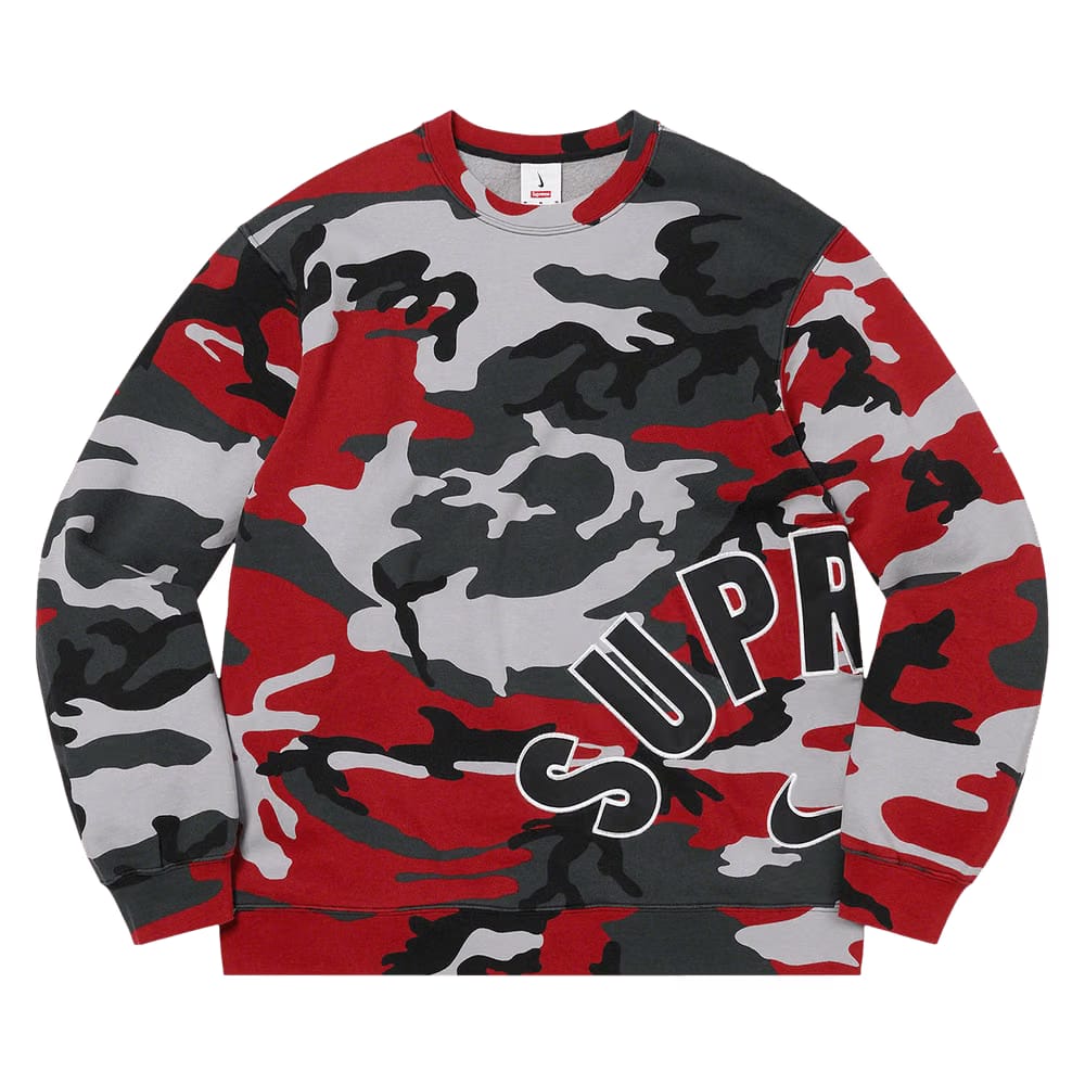 Supreme x Nike Arc Crewneck Red Camo