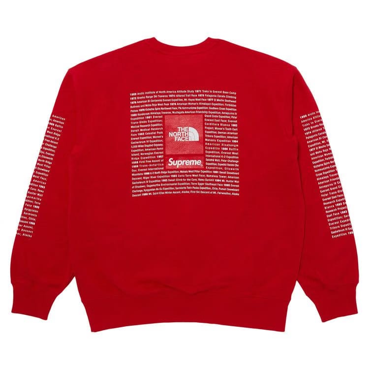 Supreme x The North Face Crewneck Red
