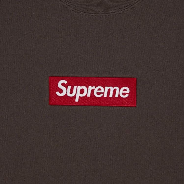 Supreme Box Logo Crewneck Umber