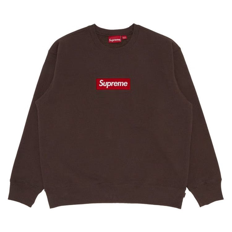 Supreme Box Logo Crewneck Umber