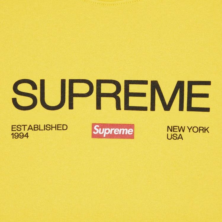 Supreme Established Crewneck Yellow
