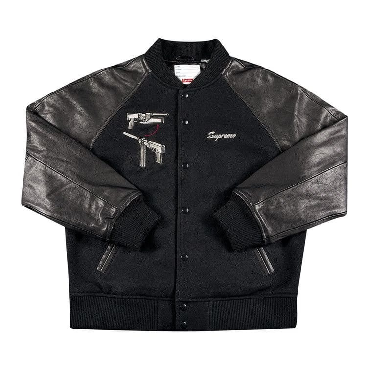 Supreme Aeon Flux Varsity Jacket Black