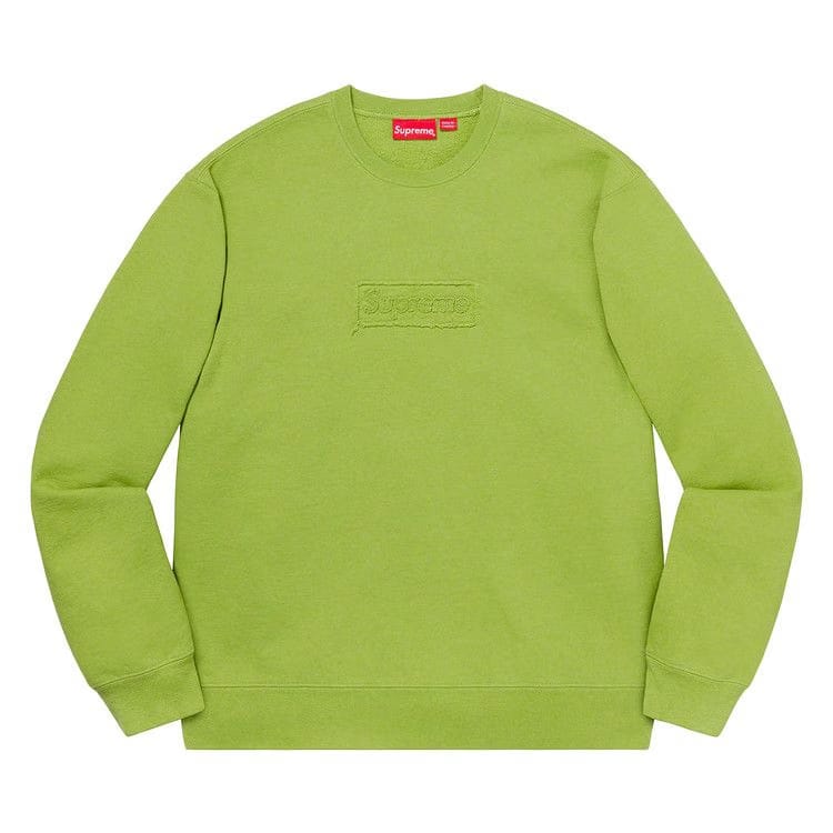 Supreme Cutout Logo Crewneck Lime