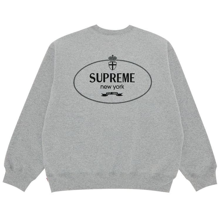 Supreme Crest Crewneck Heather Grey