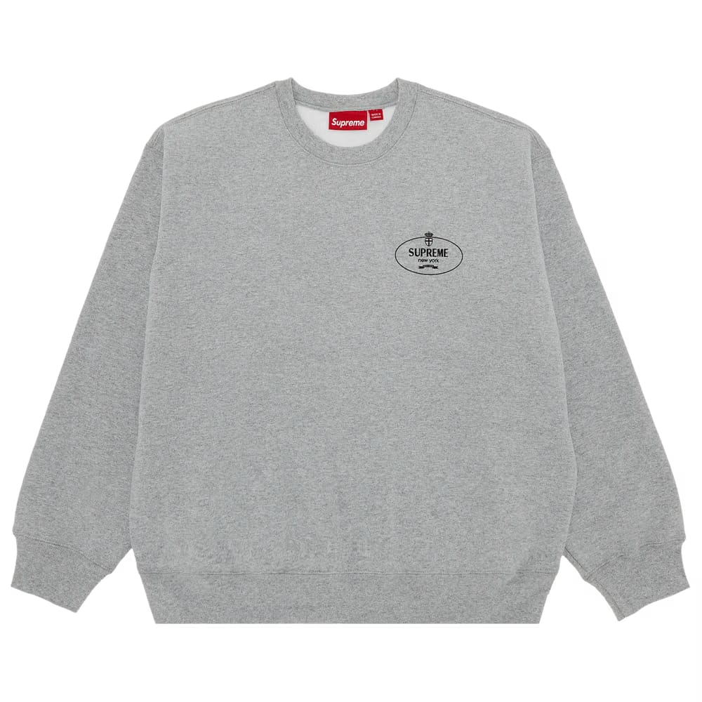 Supreme Crest Crewneck Heather Grey