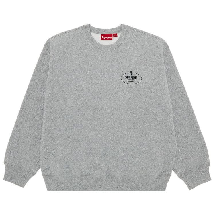 Supreme Crest Crewneck Heather Grey