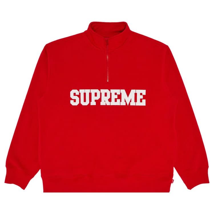 Supreme Collegiate Half Zip Pullover Red