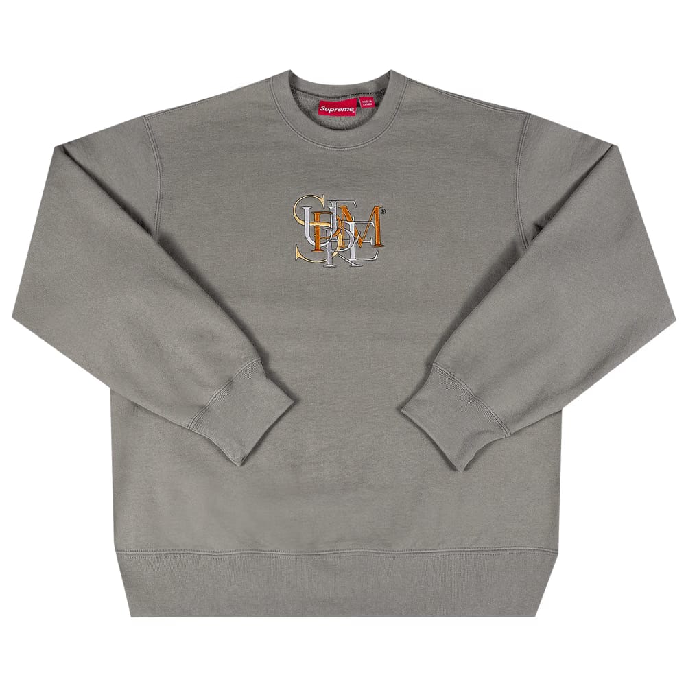 Supreme Overlap Crewneck Light Olive