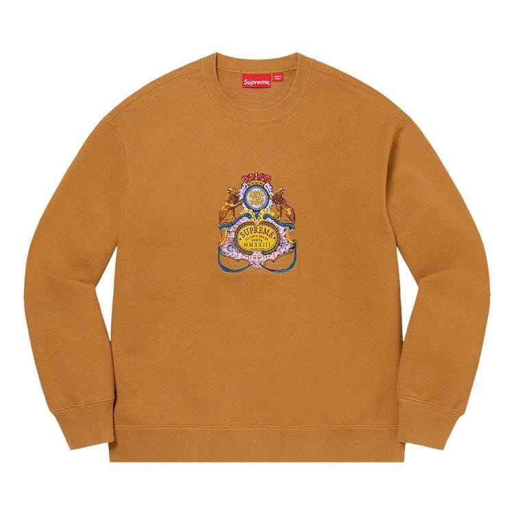 Supreme Crest Crewneck Dark Mustard