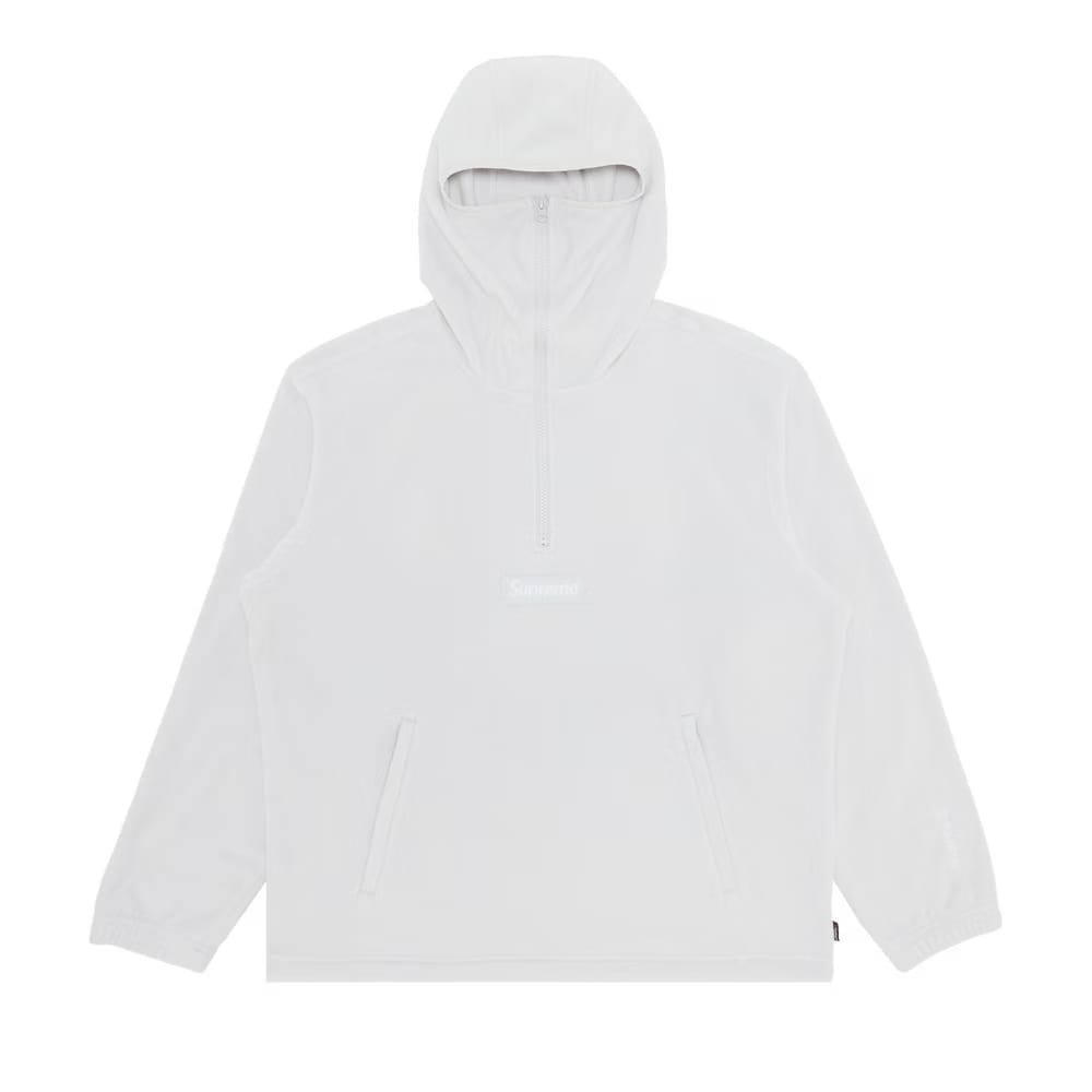 Supreme Polartec Facemask Half Zip Hoodie Light Grey