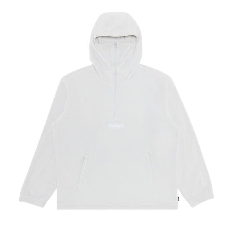 Supreme Polartec Facemask Half Zip Hoodie Light Grey