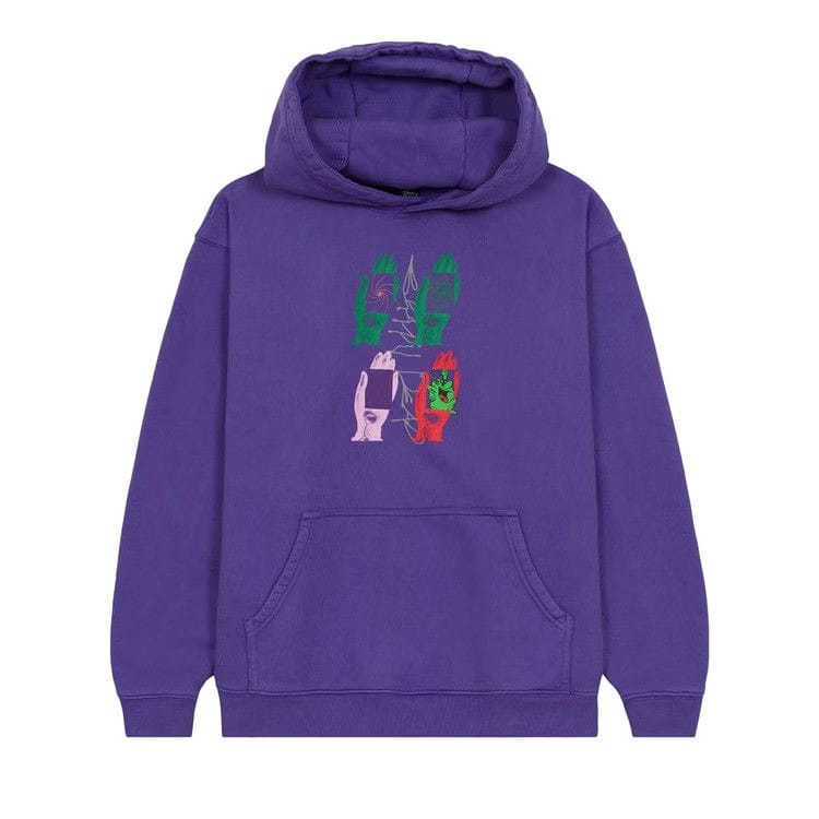 Brain Dead Throwing Hands Hoodie Purple