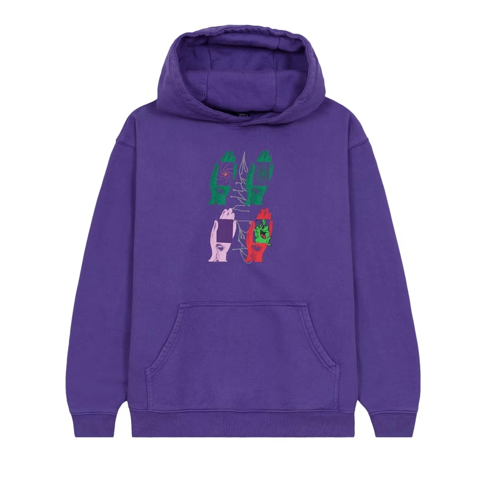 Brain Dead Throwing Hands Hoodie Purple