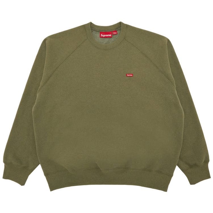 Supreme Small Box Raglan Crewneck Light Olive