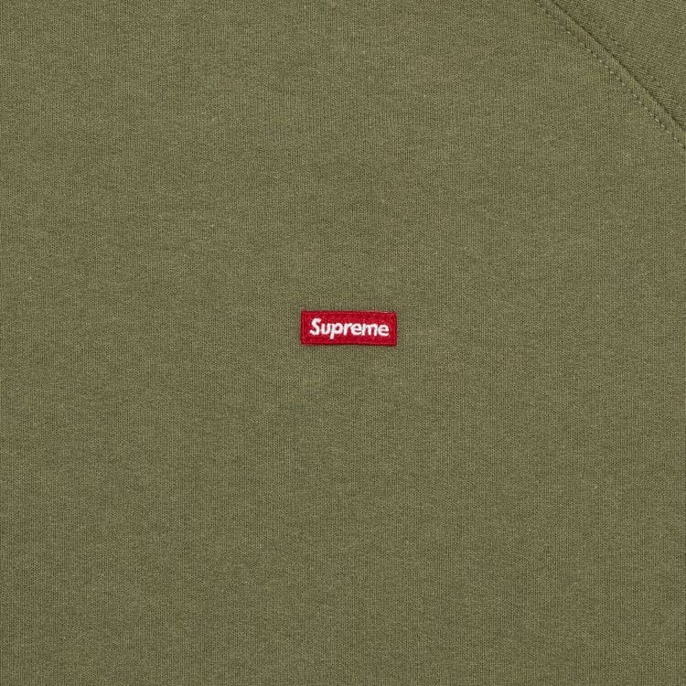 Supreme Small Box Raglan Crewneck Light Olive