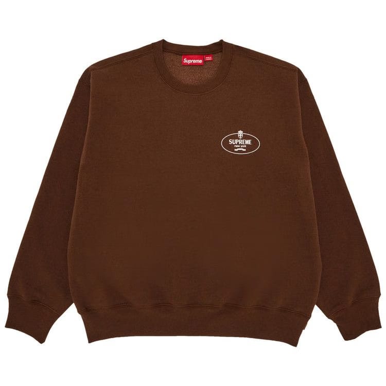 Supreme Crest Crewneck Brown